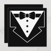 Suited Up & Stylish – Tuxedo-Themed Card Feestdagenkaart (Voorkant / Achterkant)