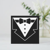 Suited Up & Stylish – Tuxedo-Themed Card Feestdagenkaart (Staand voorkant)