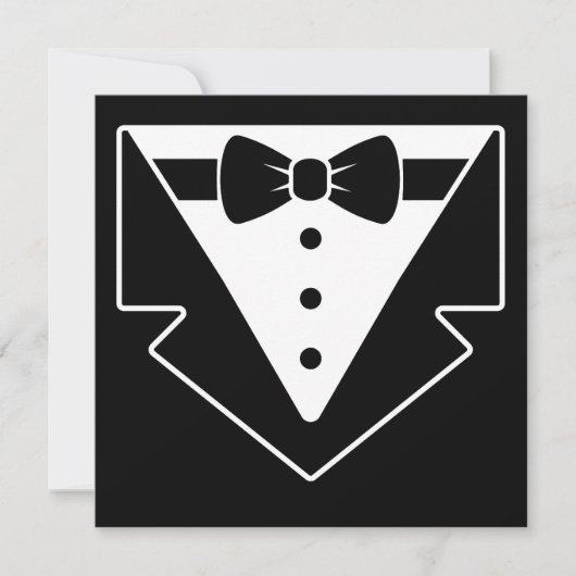 Suited Up & Stylish – Tuxedo-Themed Card Feestdagenkaart (Voorkant)