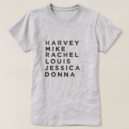 Suits Character Fan T-shirt (Design voorkant)