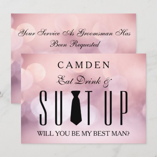 Suitup word jij mijn beste uitnodiging? kaart (Voorkant / Achterkant)