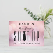 Suitup word jij mijn beste uitnodiging? kaart (Staand voorkant)