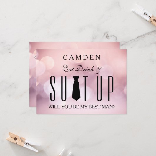 Suitup word jij mijn beste uitnodiging? kaart (Voorkant / Achterkant in situ)