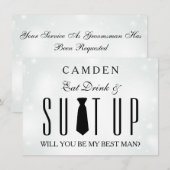 Suitup word jij mijn beste uitnodiging? kaart (Voorkant / Achterkant)