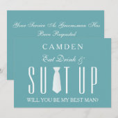 Suitup word jij mijn beste uitnodiging? kaart (Voorkant / Achterkant)