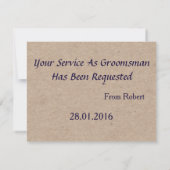 Suitup word jij mijn Bestman Glitter Uitnodiging (Achterkant)