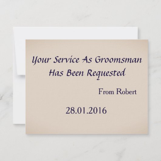 Suitup word jij mijn Bestman Glitter Uitnodiging (Achterkant)