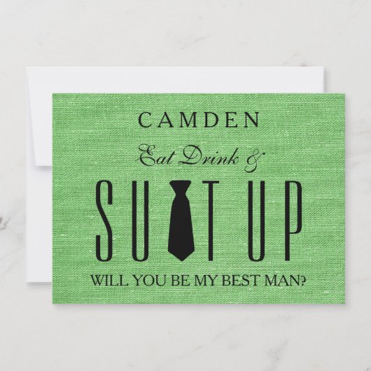 Suitup zal jij mijn Bestman zijn Kaart (Voorkant)