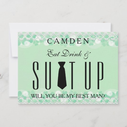 Suitup zal jij mijn Bestman zijn Kaart (Voorkant)