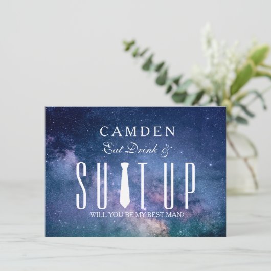 Suitup zal jij mijn Bestman zijn Kaart (Staand voorkant)