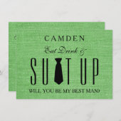 Suitup zal jij mijn Bestman zijn Kaart (Voorkant / Achterkant)