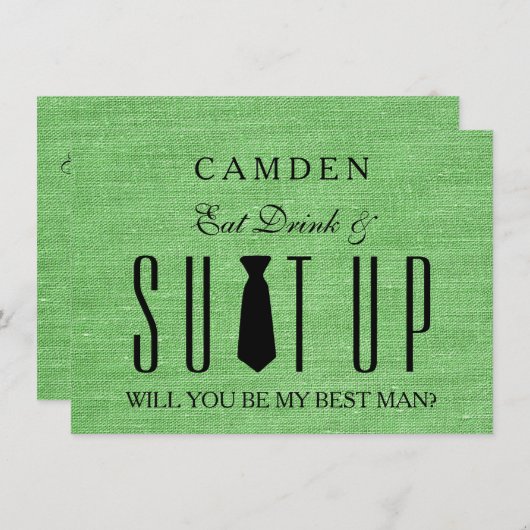 Suitup zal jij mijn Bestman zijn Kaart (Voorkant / Achterkant)