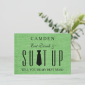 Suitup zal jij mijn Bestman zijn Kaart (Staand voorkant)