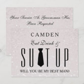 Suitup zal jij mijn Bestman zijn Kaart (Voorkant / Achterkant)