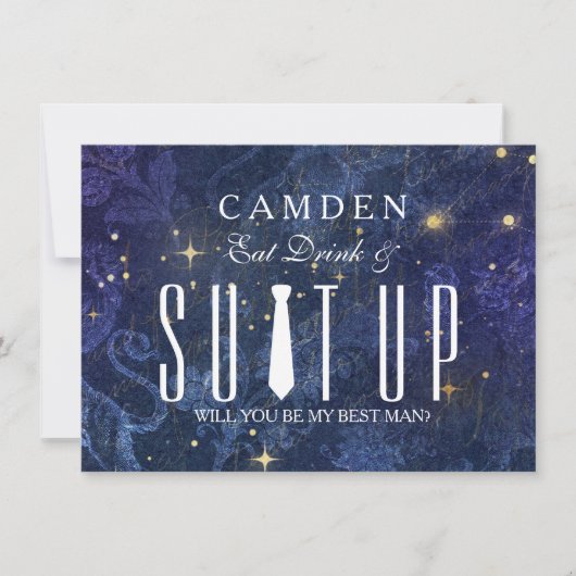 Suitup zal jij mijn Bestman zijn Kaart (Voorkant)