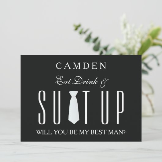 Suitup zal jij mijn Bestman zijn Kaart (Staand voorkant)