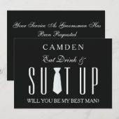 Suitup zal jij mijn Bestman zijn Kaart (Voorkant / Achterkant)