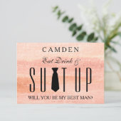 Suitup zal jij mijn Bestman zijn Kaart (Staand voorkant)