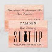 Suitup zal jij mijn Bestman zijn Kaart (Voorkant / Achterkant)