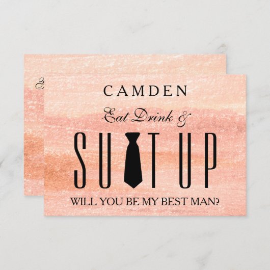 Suitup zal jij mijn Bestman zijn Kaart (Voorkant / Achterkant)