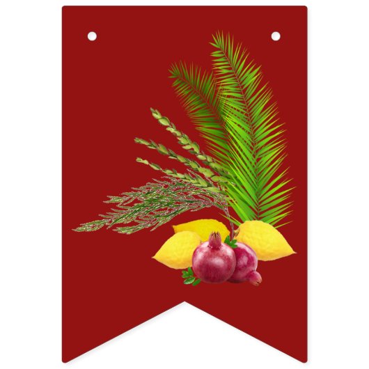 Sukah Decoration Happy Sukkot Banner met Lulav (Eerste vlag)