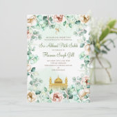 Sukhmani path invitation Akhand Path invite  Kaart (Staand voorkant)