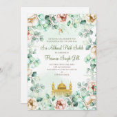 Sukhmani path invitation Akhand Path invite  Kaart (Voorkant / Achterkant)