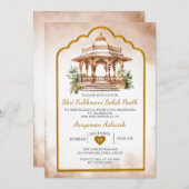 Sukhmani Sahib Paath Indiase Hindoe Gouden Verjaar Kaart (Voorkant / Achterkant)