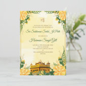 Sukhmani Sahib pad digital uitnodiging Akhand pad (Staand voorkant)