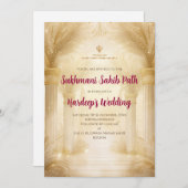 Sukhmani Sahib-uitnodiging als Akhand Path-uitnodi Kaart (Voorkant / Achterkant)