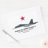 Sukhoi Profile Su-30SM Flanker-C Rechthoekige Sticker (Envelop)