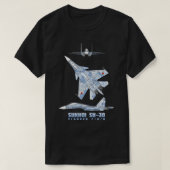 Sukhoi Su30 Russische super wendbare vechter PLA T-shirt (Design voorkant)