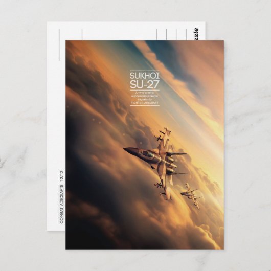 Sukhoi Su-27 briefkaart (Voorkant / Achterkant)