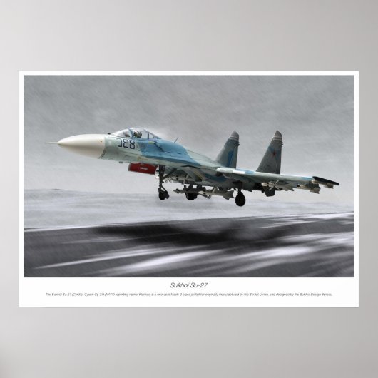 Sukhoi Su-27 "Flanker" Poster (Voorkant)