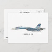 Sukhoi SU-27P Flanker Briefkaart (Voorkant / Achterkant)