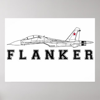 SUKHOI SU-30 FLANKER RUSSISCHE AIR FORCE JET FIGHT POSTER