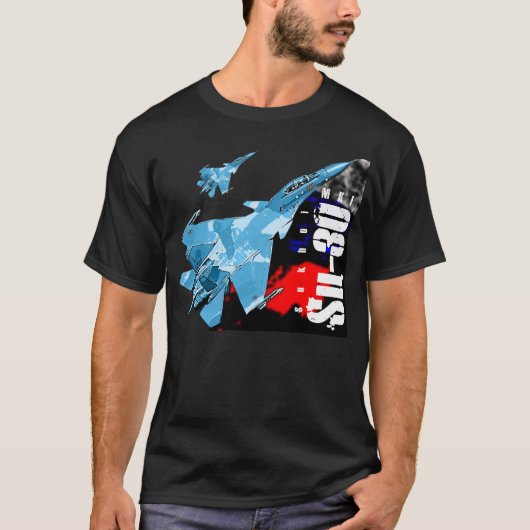 Sukhoi SU-30 Russisch multifunctionele vechtvliegt T-shirt (Voorkant)