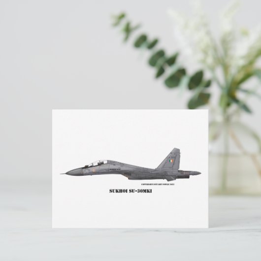 Sukhoi SU-30MKI Briefkaart (Staand voorkant)