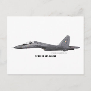Sukhoi SU-30MKI  Briefkaart