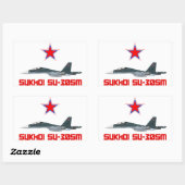 Sukhoi Su-30SM Russian Air Force VKS Rechthoekige Sticker (Vel)