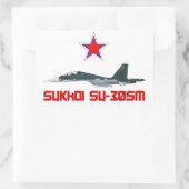 Sukhoi Su-30SM Russian Air Force VKS Rechthoekige Sticker (Tas)