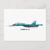 Sukhoi SU-34 straaljager Briefkaart (Voorkant)