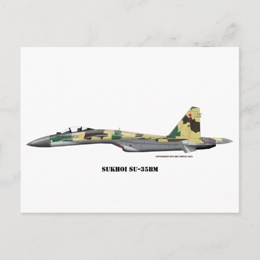 Sukhoi SU-35BM Briefkaart (Voorkant)