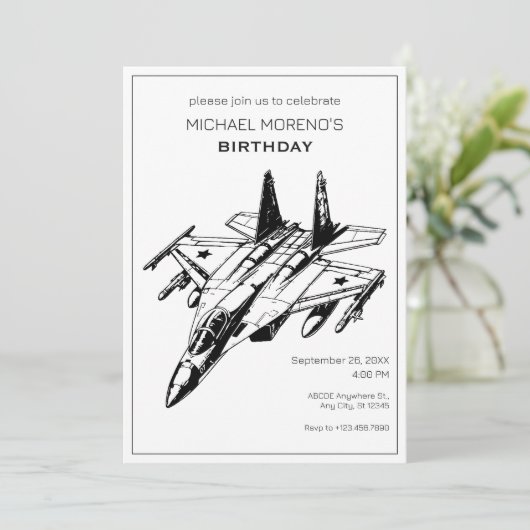 Sukhoi Vliegtuig Verjaardag Kaart (Staand voorkant)