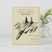 Sukhoi-vliegtuig verjaardag kaart (Staand voorkant)