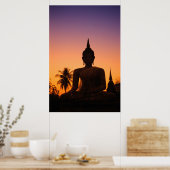 Sukhothai, Wat Mahathat At Sunset Poster (Keuken)
