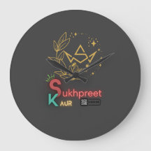 Sukhpreet Kaur Aangepaste wandklok | Elegant ontwe