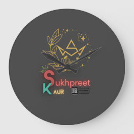 Sukhpreet Kaur Aangepaste wandklok | Elegant ontwe