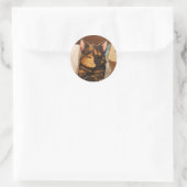 Suki glimlacht ronde sticker (Tas)