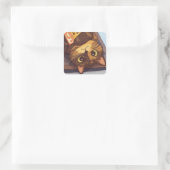 Suki houdt van Ramen Noedels Vierkante Sticker (Tas)